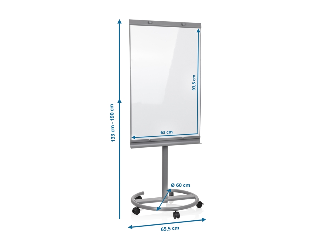 Quadro Branco Flipchart Multiboard Prata Regul Vel Em Altura E