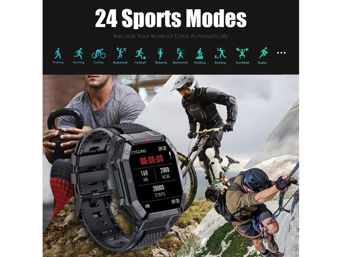 Smartwatch Chronus Militar Monitor De Frequ Ncia Card Aca E Sono De