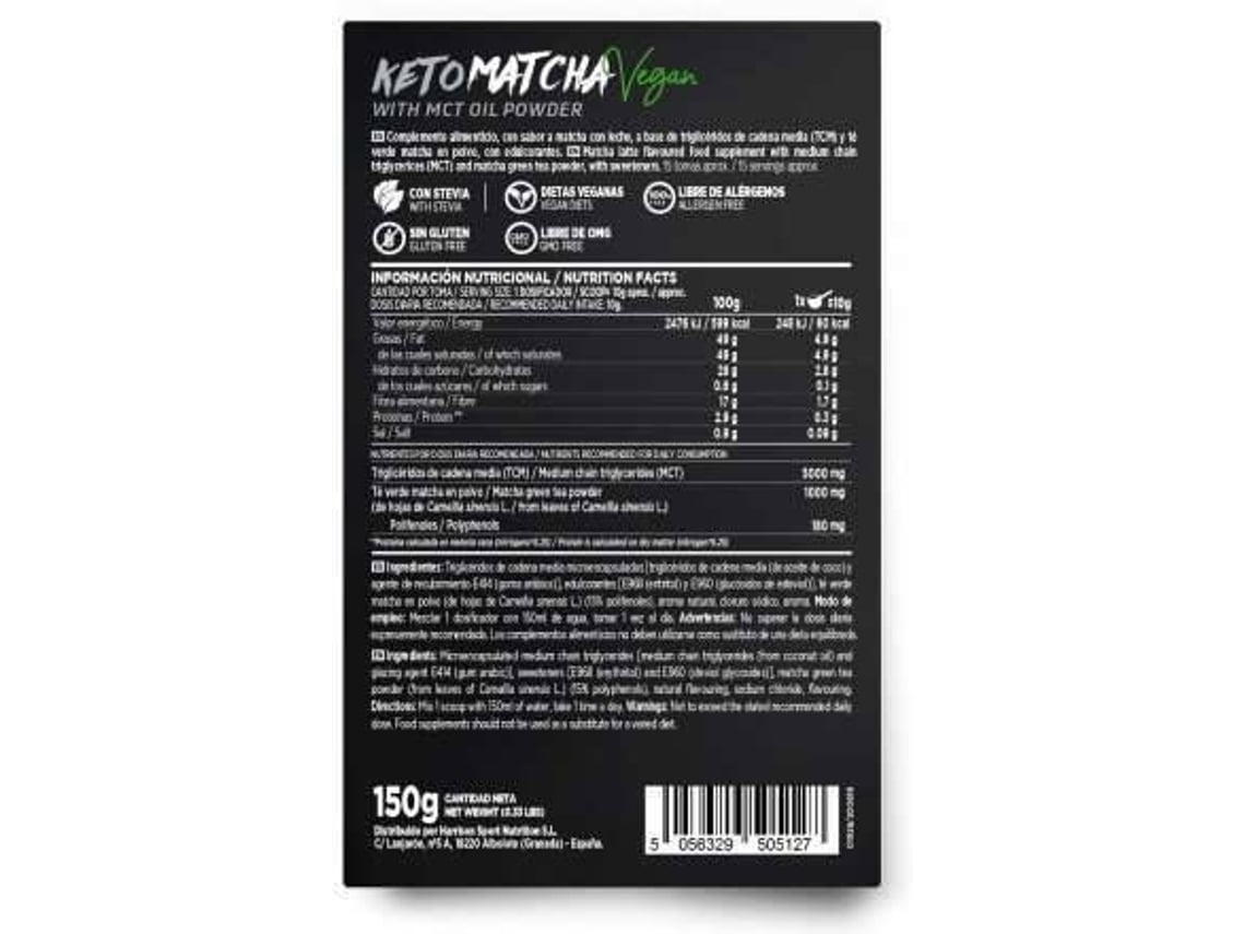 Suplemento Alimentar Hsn Keto Matcha Latte G Worten Pt