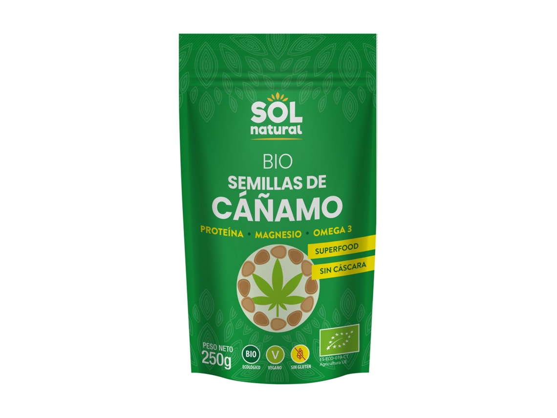 SOL NATURAL Sementes De Cânhamo Descascadas Orgânicas 250 G Worten pt