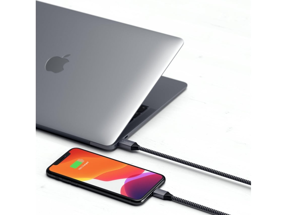 Cabo SATECHI Lightning USB C 1 2 Cm Cinzento Worten Pt