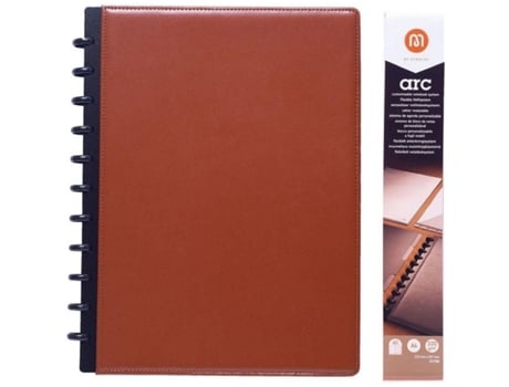 Caderno Inteligente M BY STAPLES Arc Castanho A4 Pautado 60 Folhas