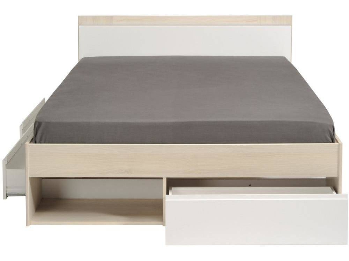 Cama Cl Ssica Debar Vente Unique Natural Claro E Branco Aglomerado E