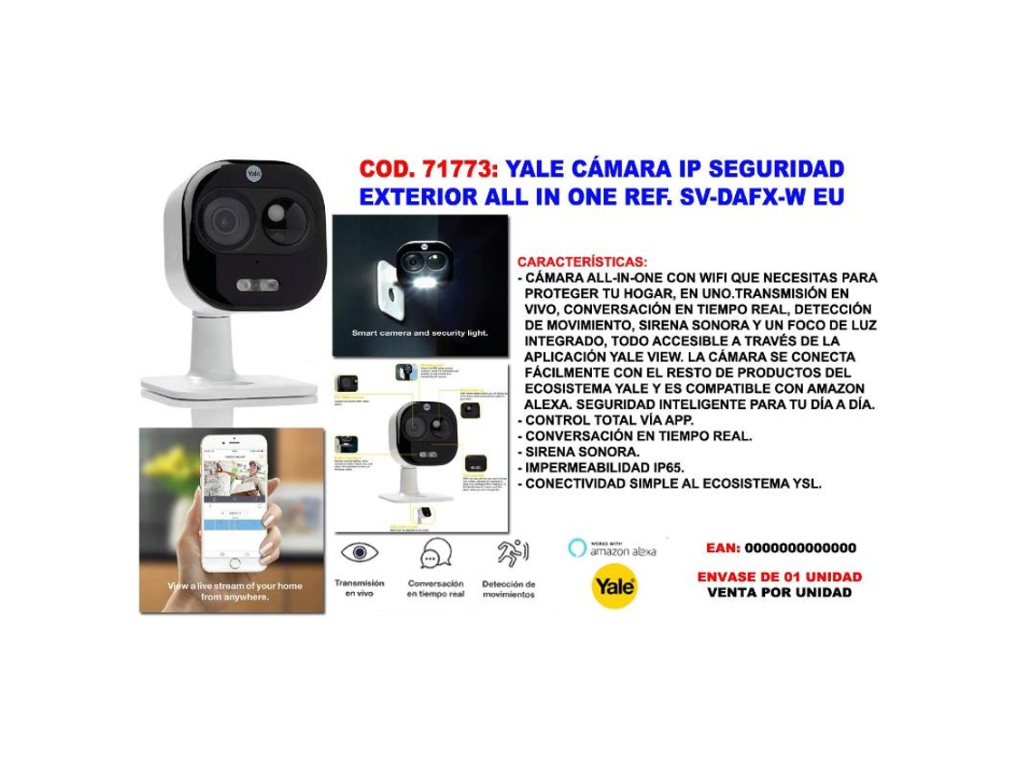 Yale Camara Ip Seguridad Exterior All In One Sv Dafx W Eu Worten Pt