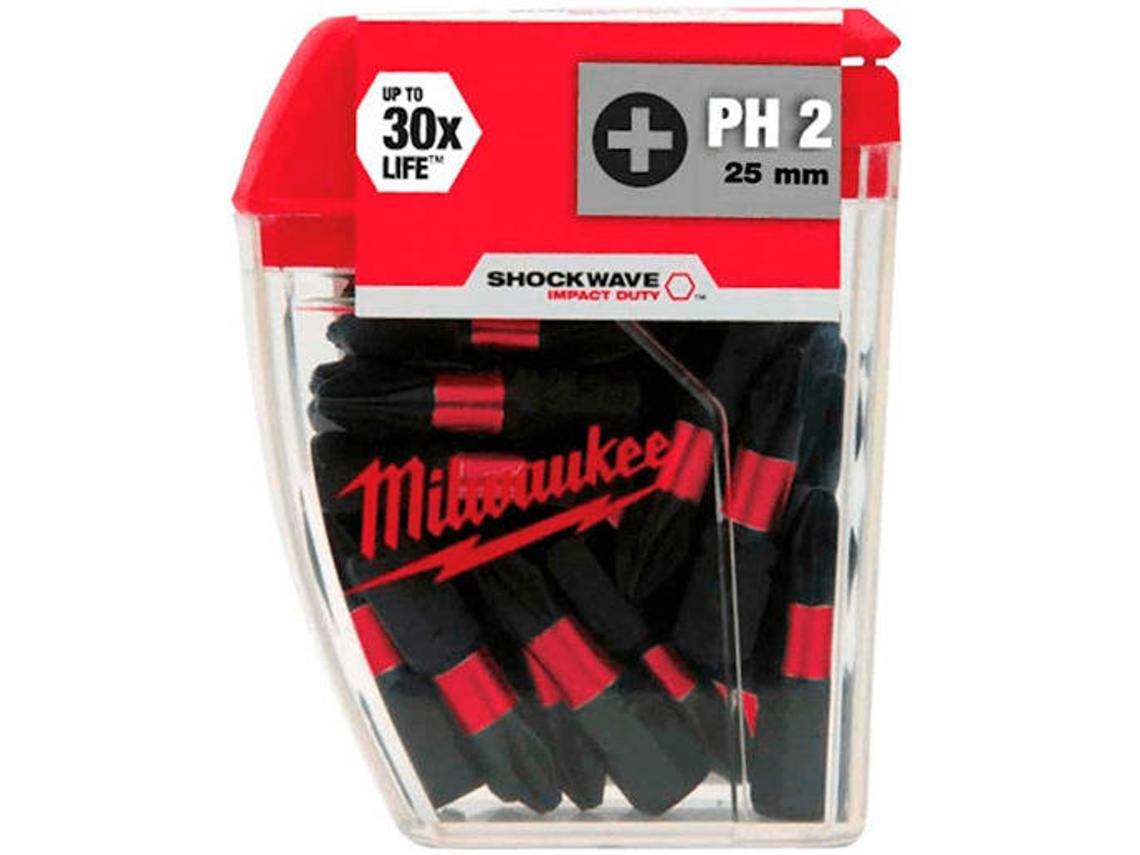 Conjunto De Pontas De Aparafusar Shockwave Impact Duty MILWAUKEE PH2 25