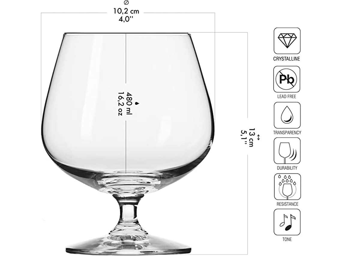 Copos KROSNO GLASS Balance Vidro 6 Un Transparente 10 2 X 13