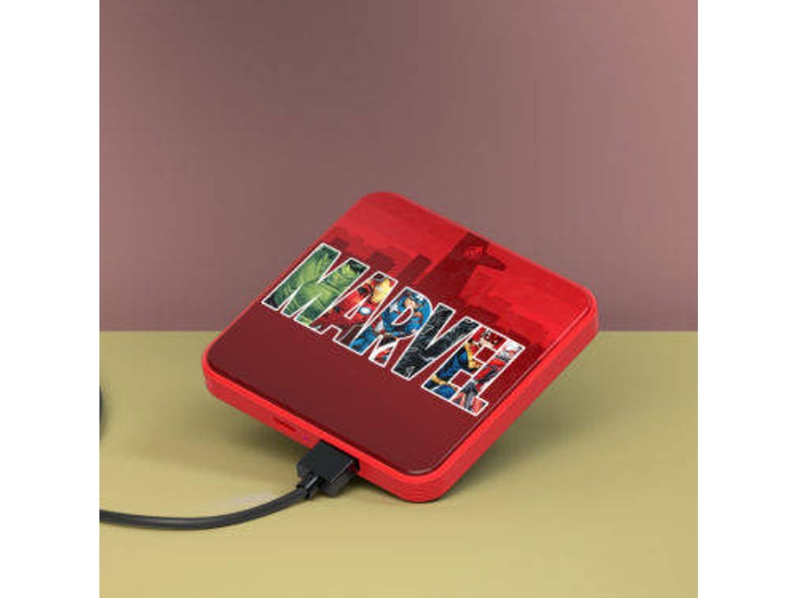 Powerbank Tribe Marvel Mah Usb Microusb Vermelho