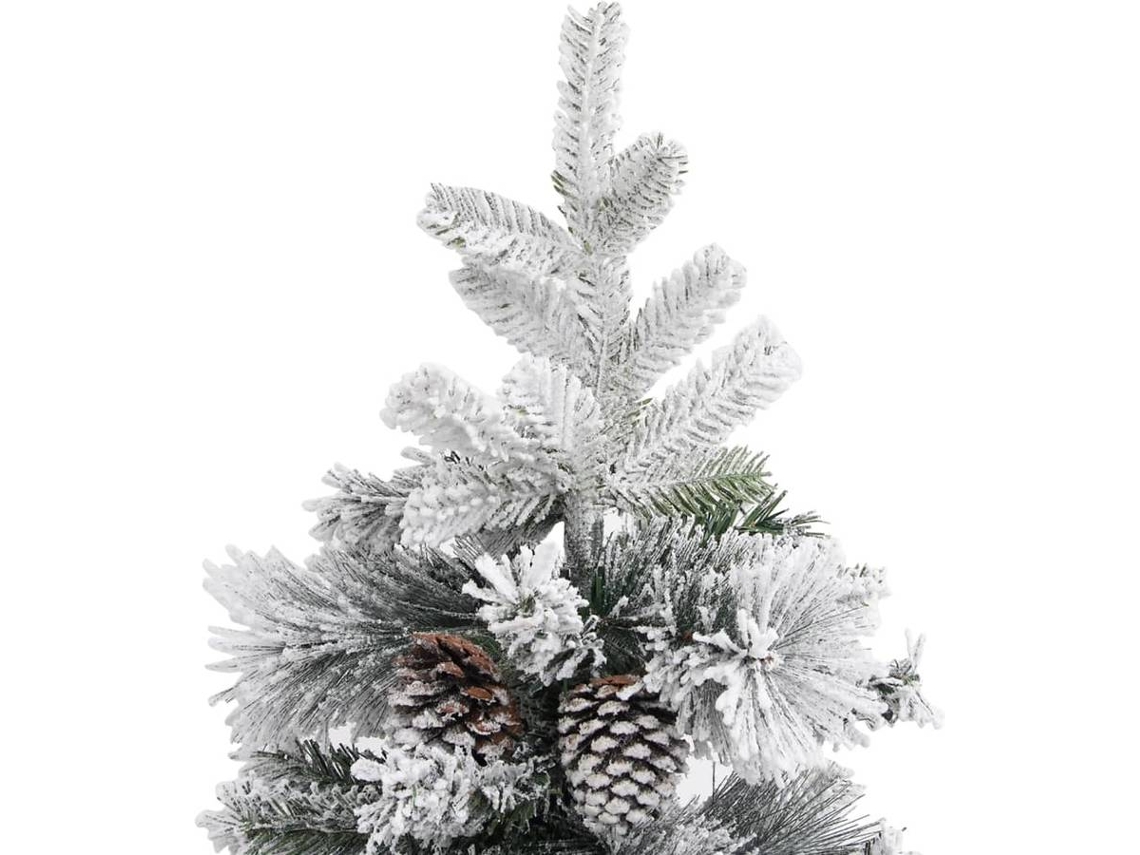 Árvore de Natal c flocos de neve e Pinhas VIDAXL 150 cm PVC e PE