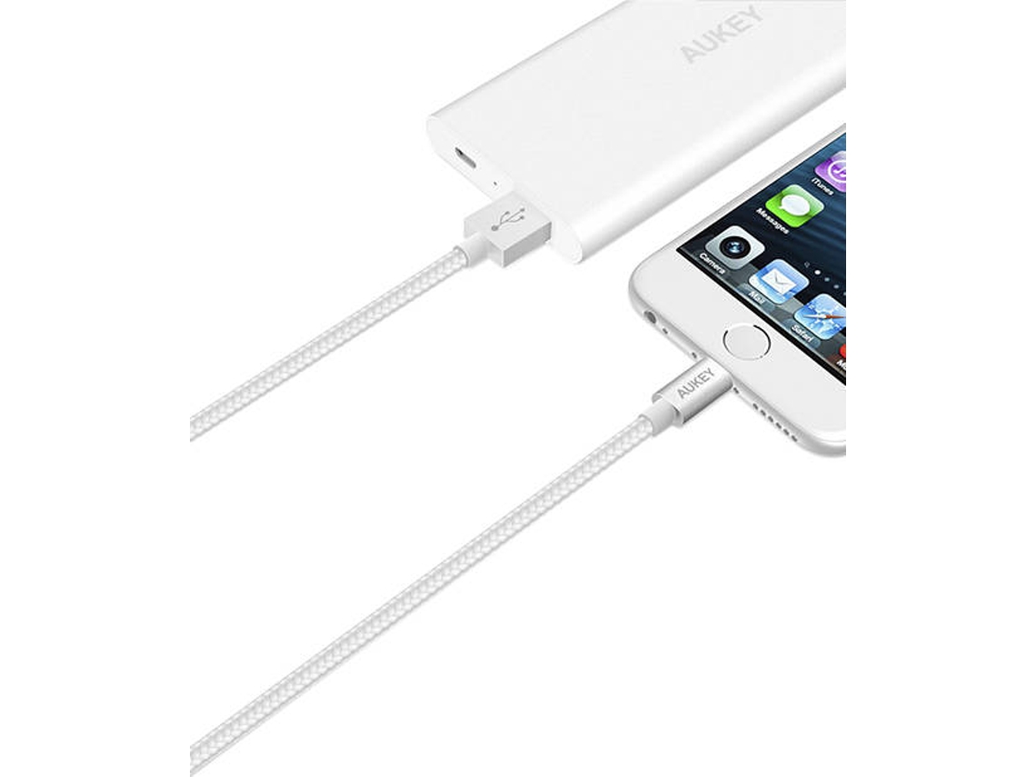 Cabo AUKEY Certificado IPad USB Lightning Cinzento Worten Pt