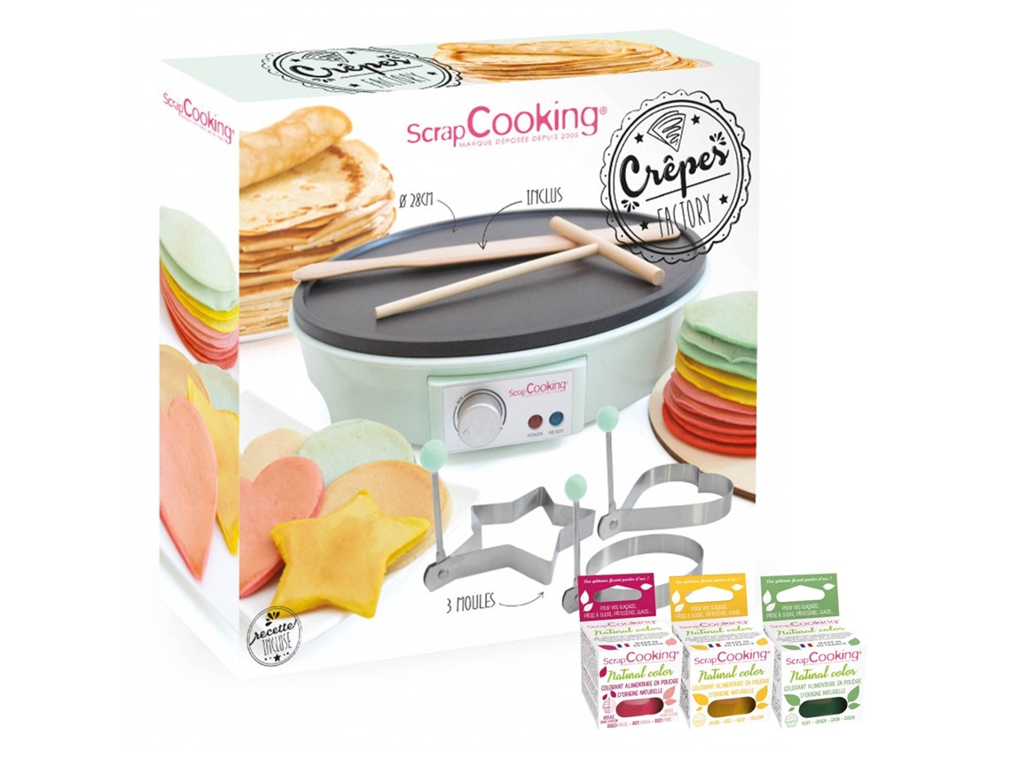 M Quina De Crepes Scrapcooking Cr Pes Factory Corantes Naturais