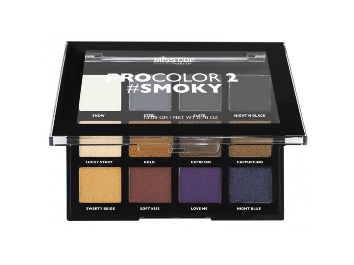 MISS COP Procolor Pallete Fard De Pleoape 2 Smoky 12 Sombras Worten Pt