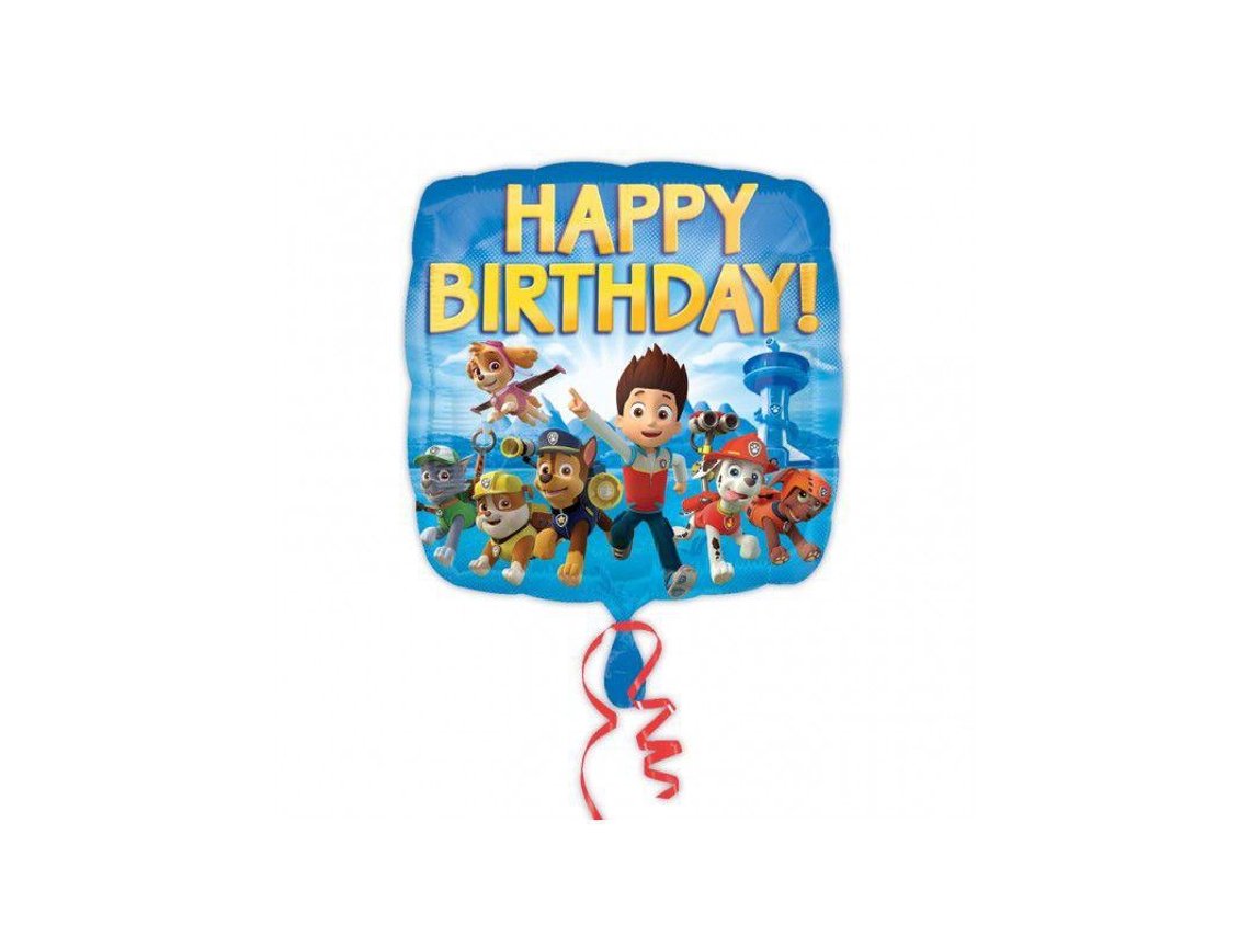 Balão Foil 18 Patrulha Pata Happy Birthday Worten pt