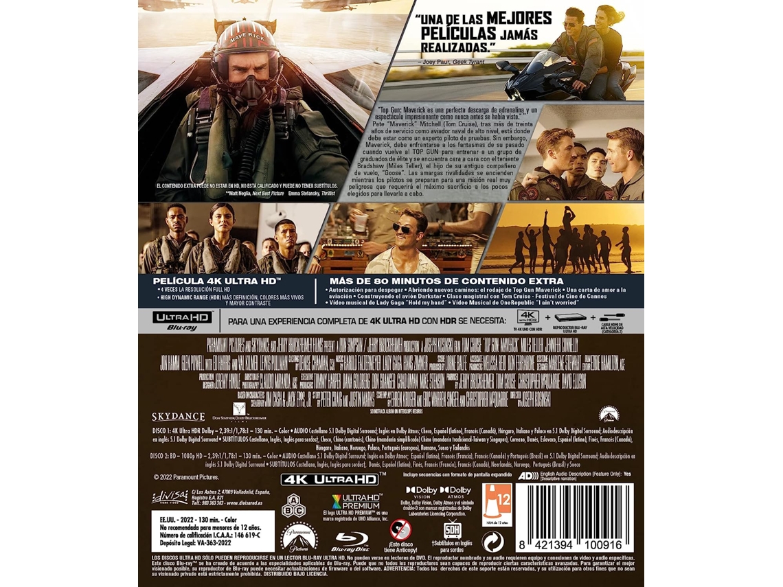 Blu Ray Top Gun Maverick 4K Ultra Hd Worten Pt