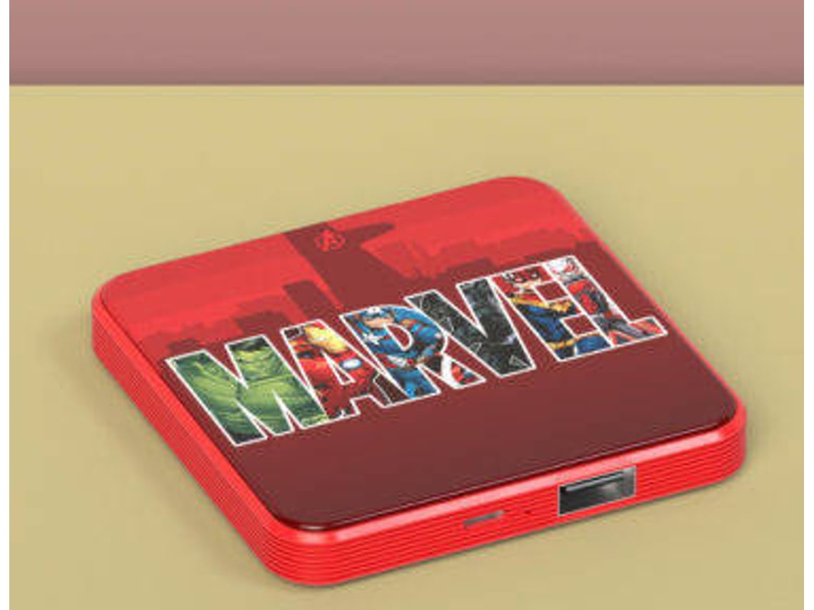 Powerbank Tribe Marvel Mah Usb Microusb Vermelho