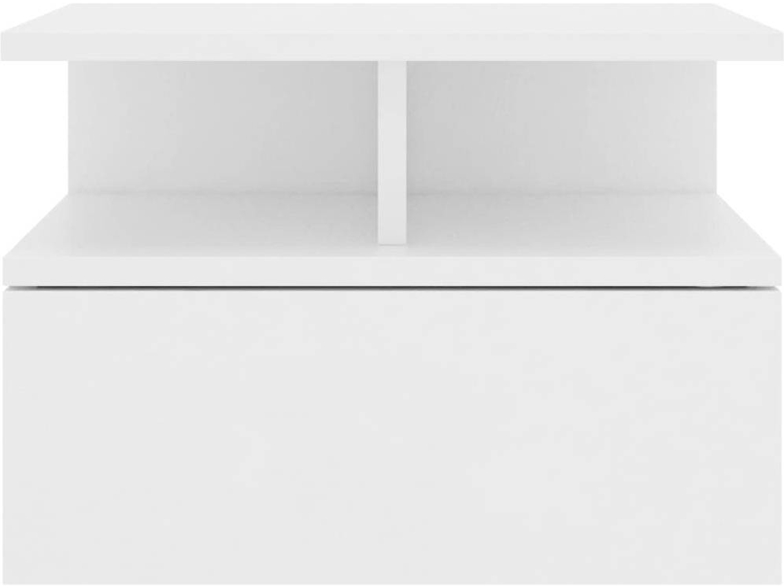 VidaXL Mesa Cabeceira Suspensa 2 Pcs 40x31x27 Cm Contraplacado Branco