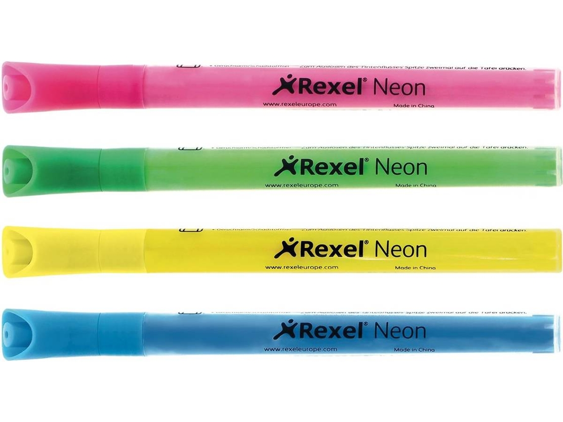 Conjunto De Marcadores Para Quadro Branco Rexel Neon Multicor