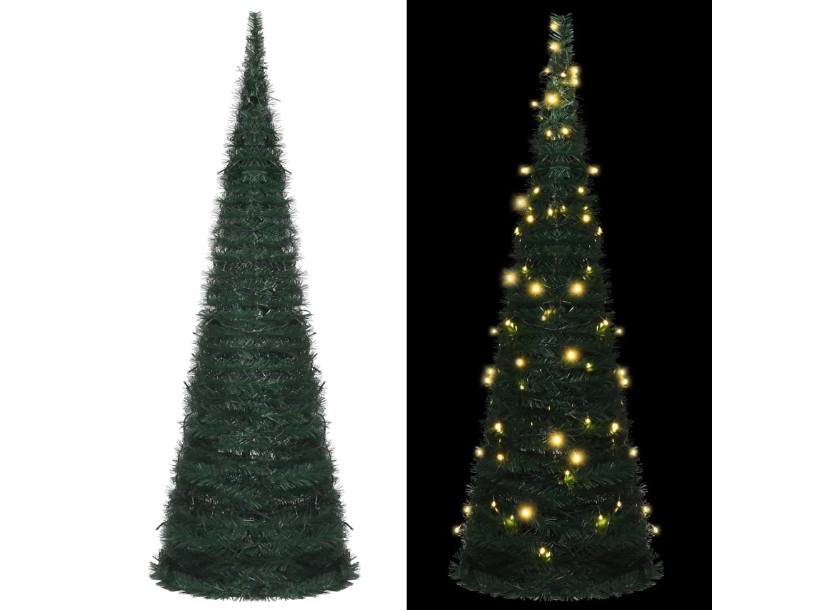 Vidaxl Rvore Natal Pop Up Artificial C Cord O Luzes Led Cm Verde