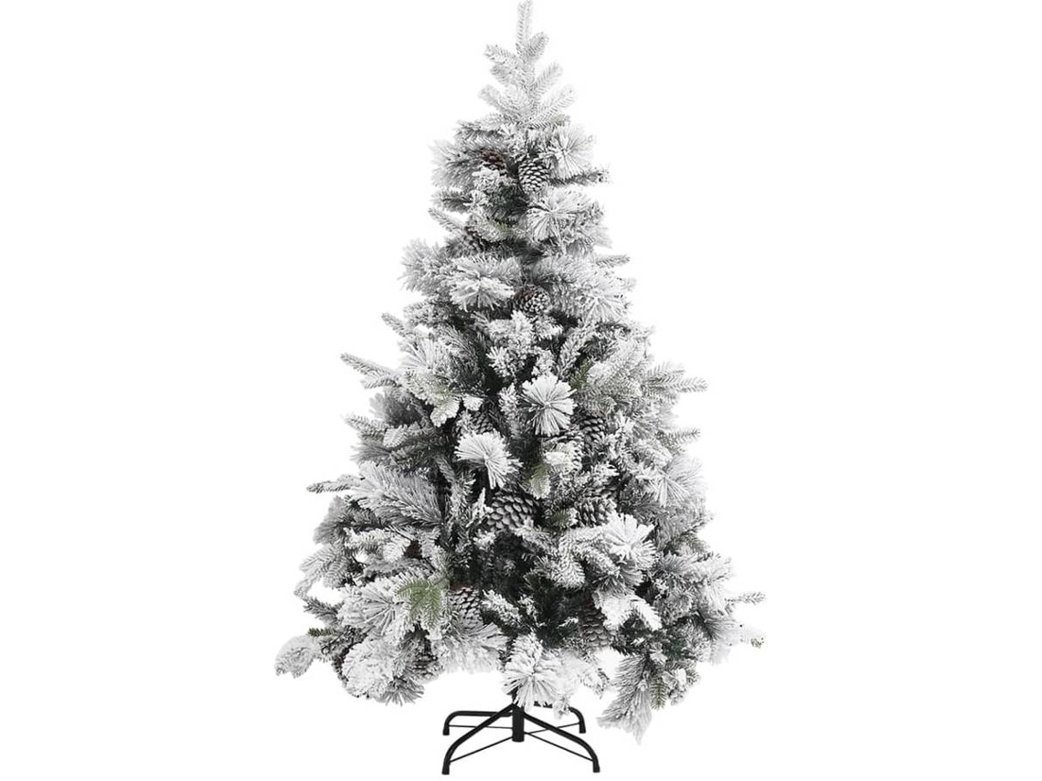 Rvore De Natal C Flocos De Neve E Pinhas Vidaxl Cm Pvc E Pe