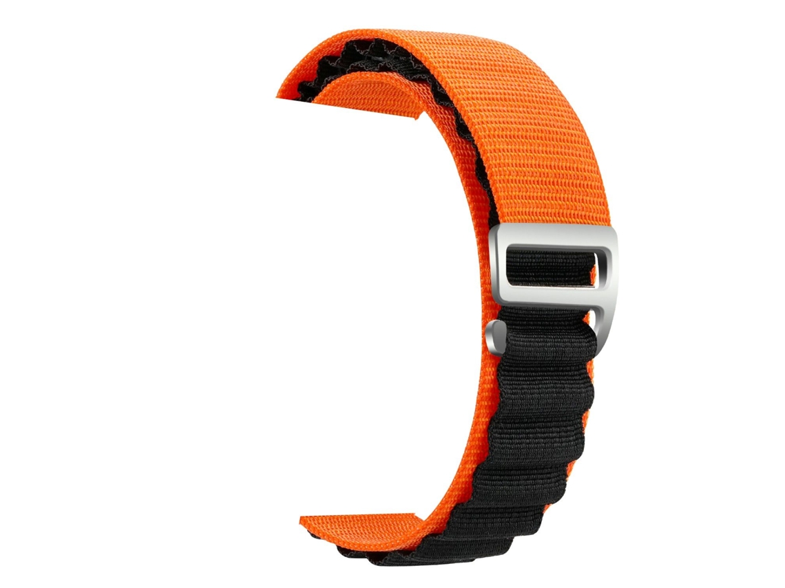 Bracelete Loop Alpine ANTIIMPACTO Para Garmin Venu 2S Laranja E Preto