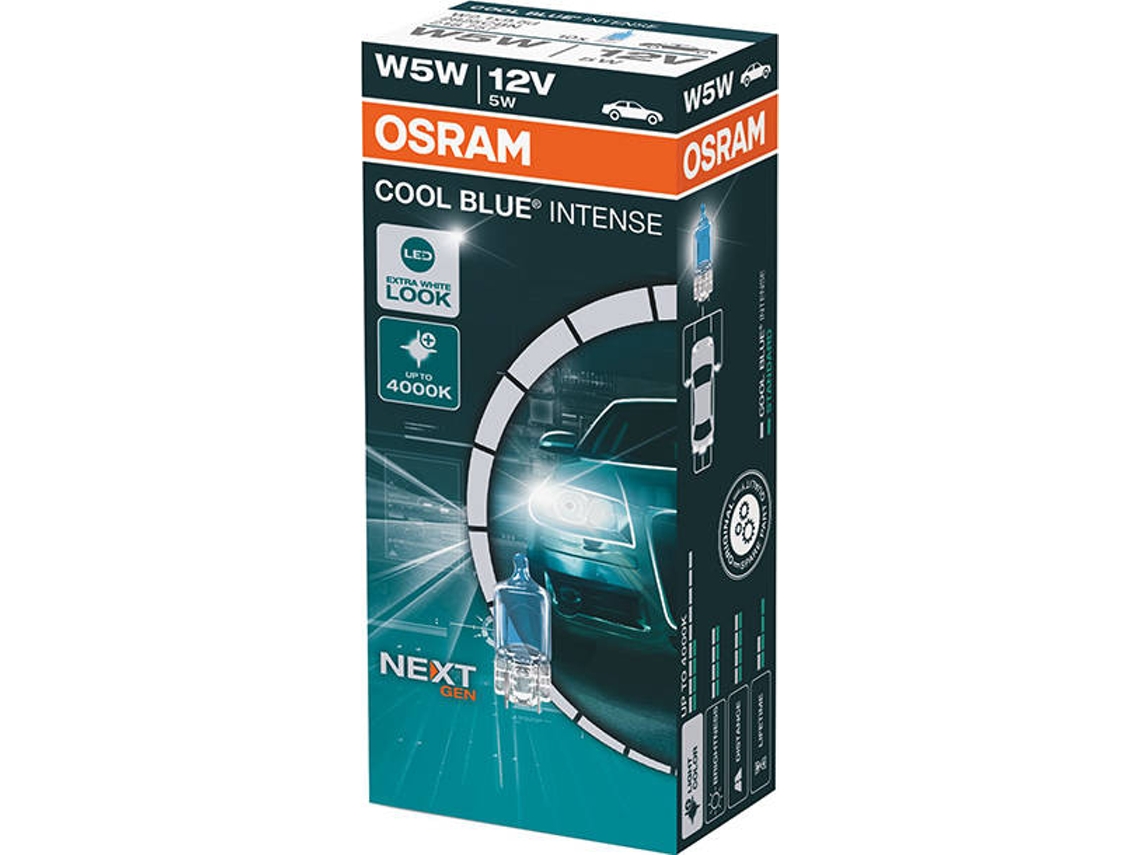 Conjunto de 10 Lâmpadas OSRAM W5W Cool Blue Intense Next Gen FS 4200K