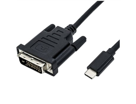 Cabo ROLINE USB C E DVI 1m Preto Worten Pt