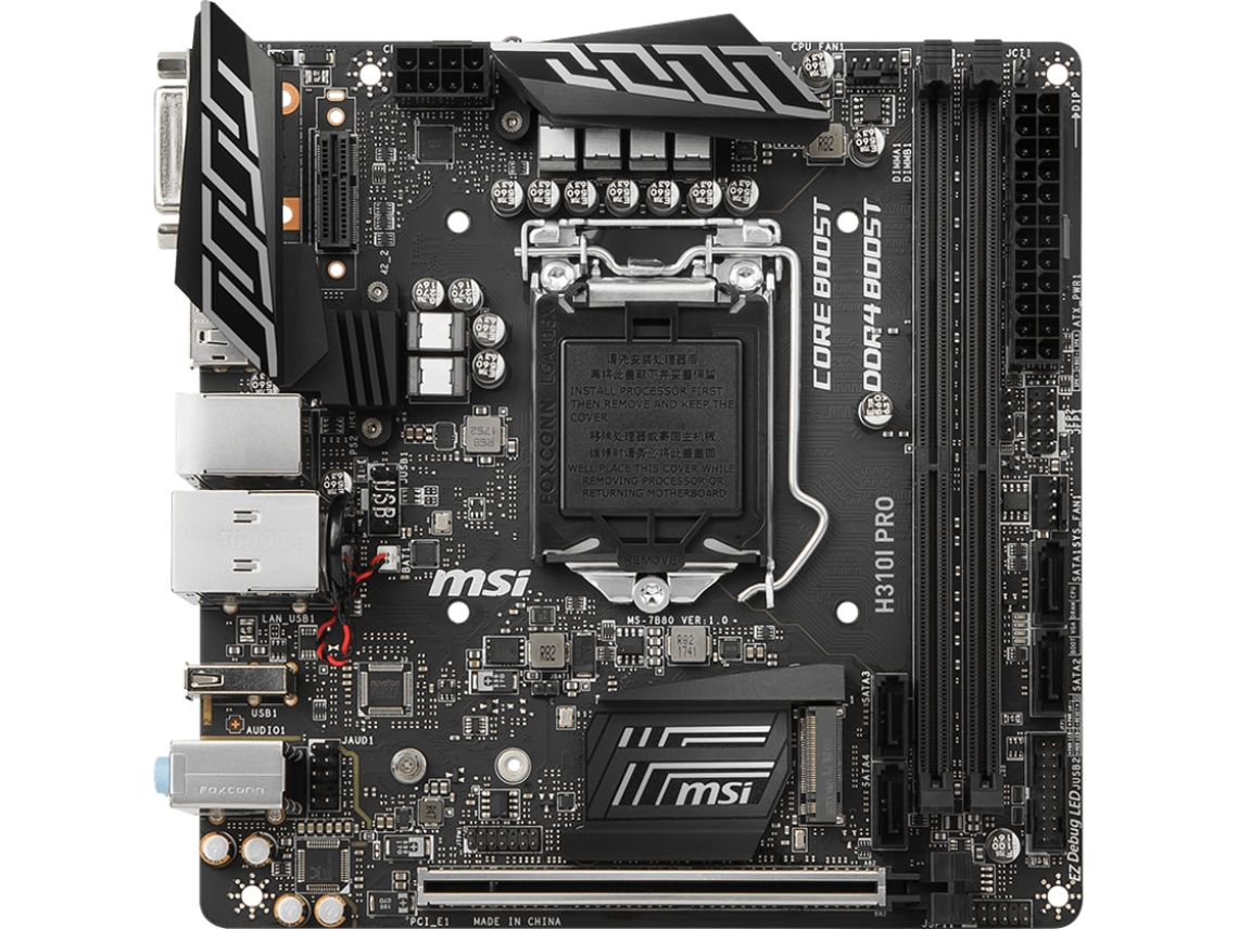 Motherboard Msi H I Pro Socket Lga Intel H Mini Itx