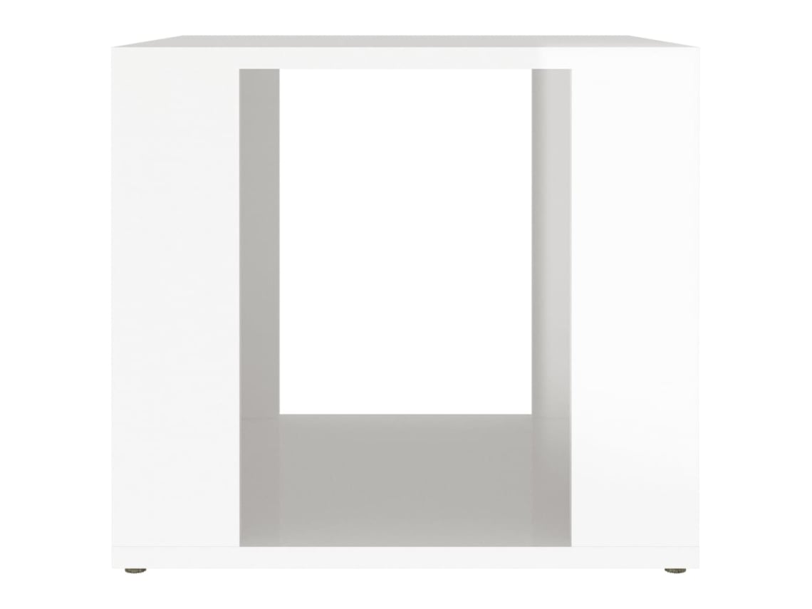 Mesa De Cabeceira 41X40X36Cm Derivados Madeira Branco Brilhante NONAME