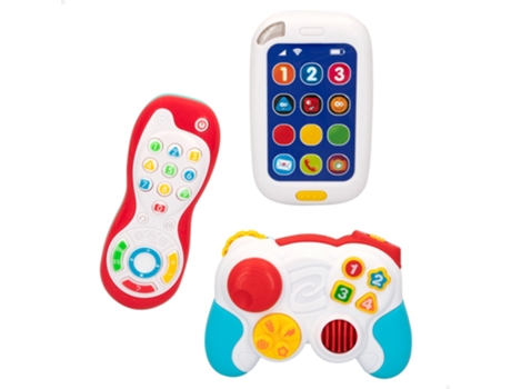 Brinquedos Musicais PLAY Set De Comandos E Telefone Para Bebés C Luz E