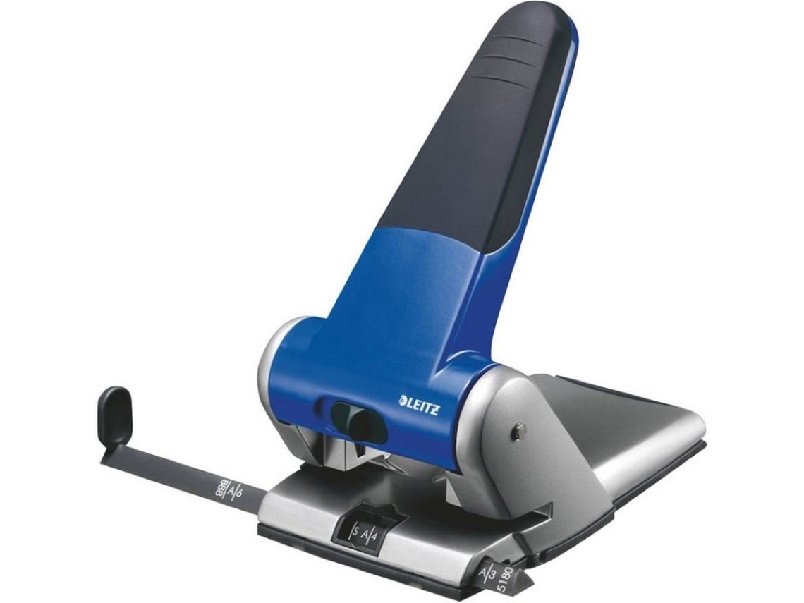 Furador LEITZ 5180 Azul 2 furos Capacidade de Furação 65 folhas