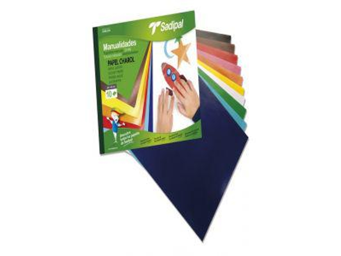 Bloc Manualidades 10 Hojas Papel Charol Sadipal 32X24Cm Worten Pt