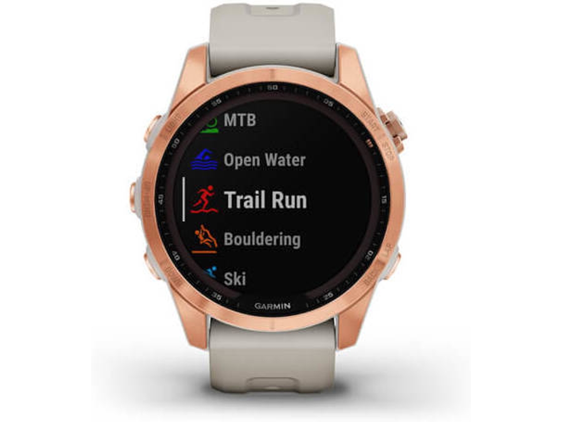 Relógio Desportivo GARMIN Fénix 7S Solar Bluetooth Até 14 dias de