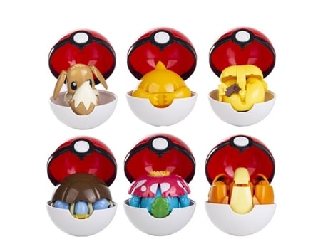 Boneco GAATPOT New Genuine Pokemon 9 Different Styles Toy Set Pokeball