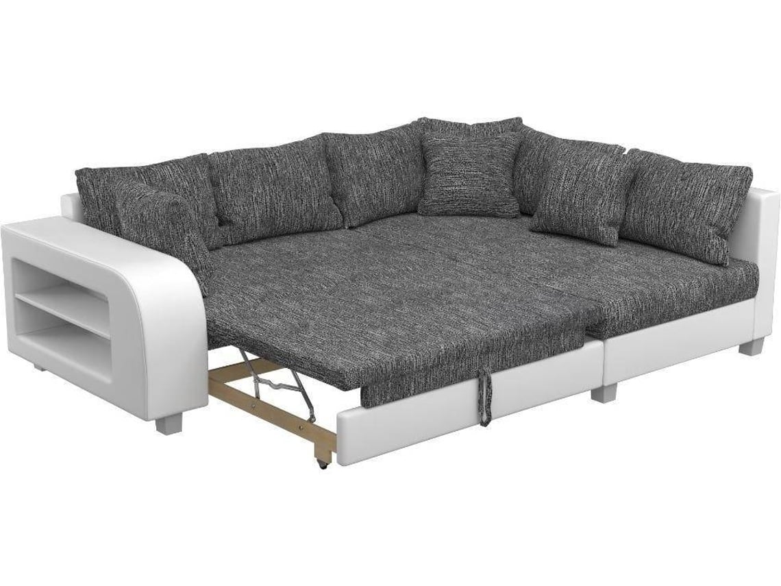 Sof Cama De Canto Vente Unique Kuopio Cinzento X X Cm