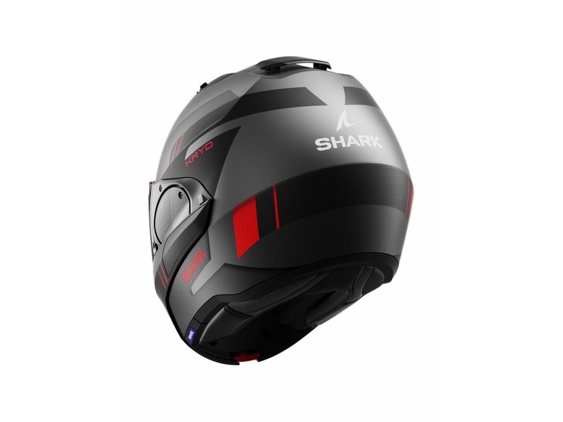 Capacete De Motocicleta Modular Shark Evo Es Kryd Mat Anthracite Black