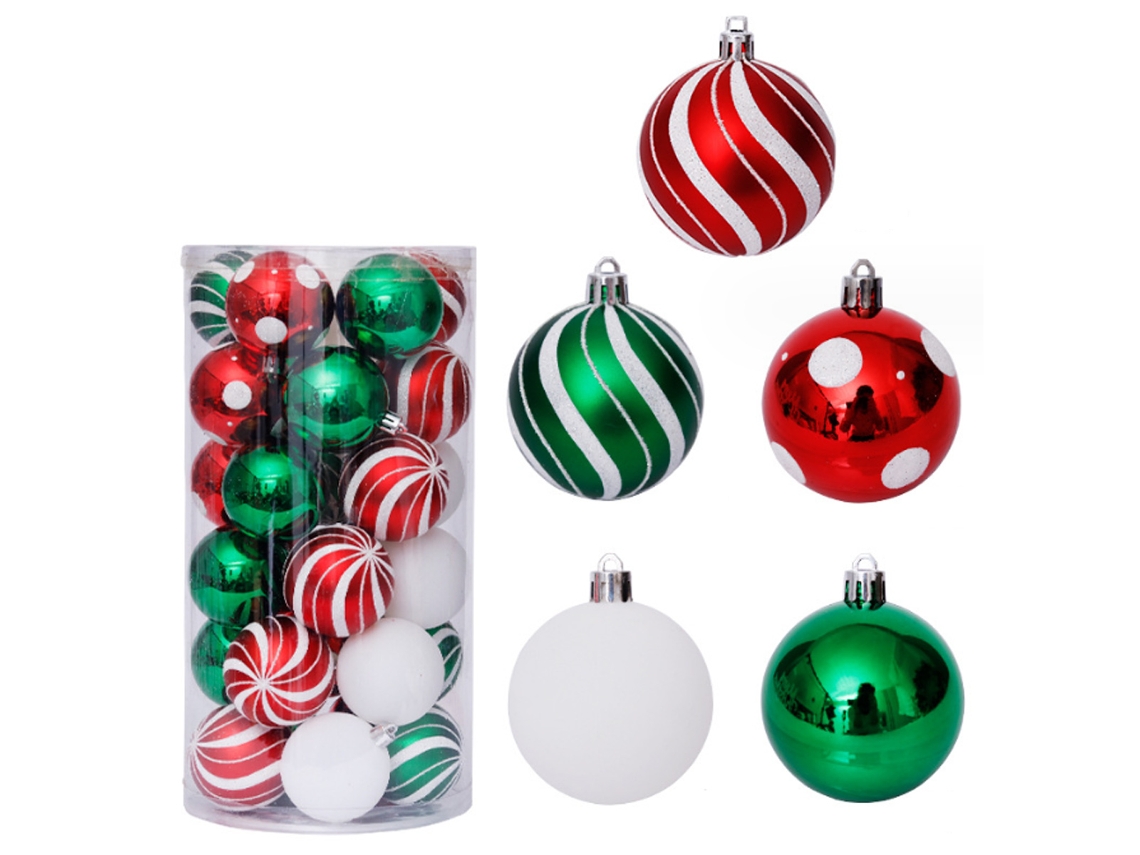 Conjunto De Bolas De Natal Tuserxln Pintadas Formas Irregulares