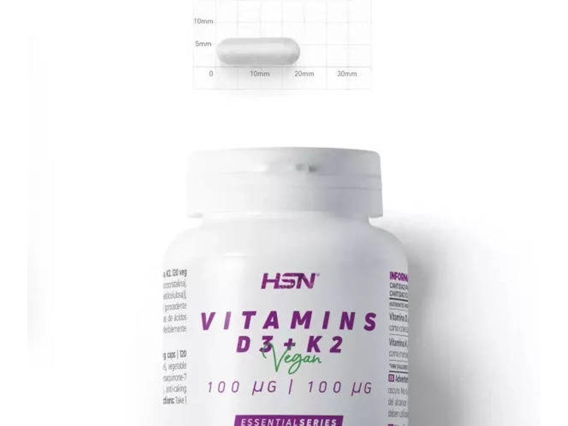 Suplemento Alimentar HSN Vitamina D3 Vitamina K2 4000Ui 100Mcg 120