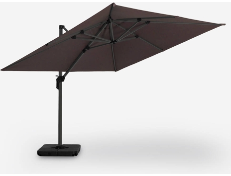 Guarda Chuva De Jardim Elios Parasols Lateral Marrom Led Solar Waikiki