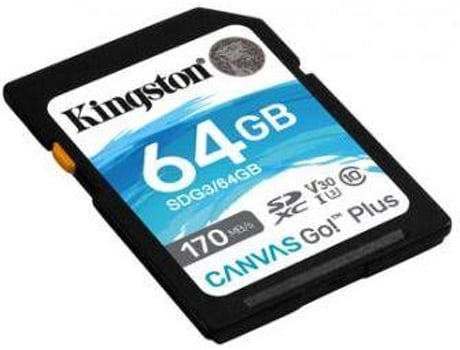 Cartão de Memória SD KINGSTON Canvas Go Plus 64 GB 170 MB s Worten pt