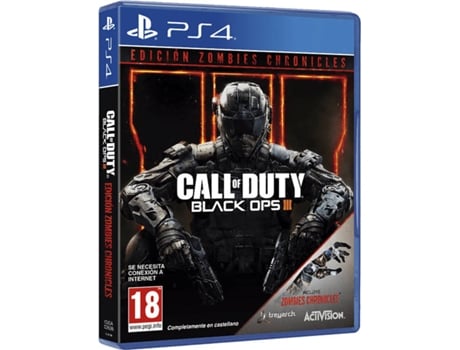 Jogo PS4 Call Of Duty: Black Ops III + Zombies Chronicles: Pack