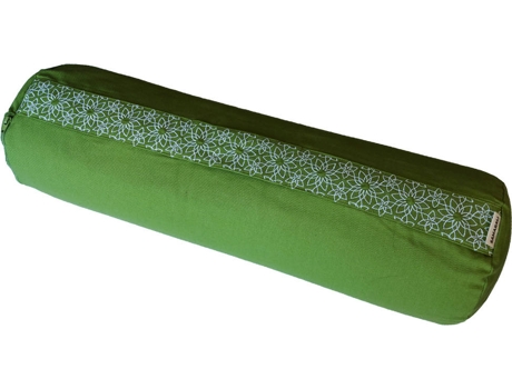 Bolster de yoga SAMARALI (Algodão - Verde - 20 x 20 x 66 cm)