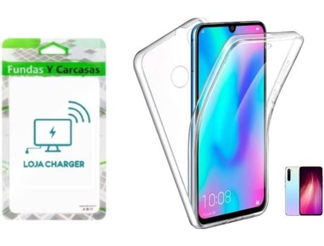 Capa e Película LOJA CHARGER 4X1 360° Proteção total Xiaomi Redmi Note 8 Transparente