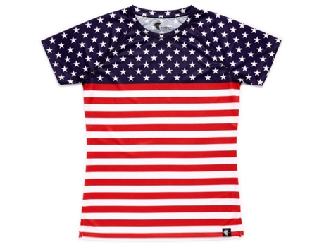 T-shirt HOOPOE RUNNING APPAREL  de Running Manga Curta Stars And Stripes