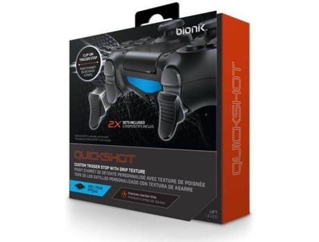 Grips de borracha BIONIK Quickshot para DS4 (Preto)