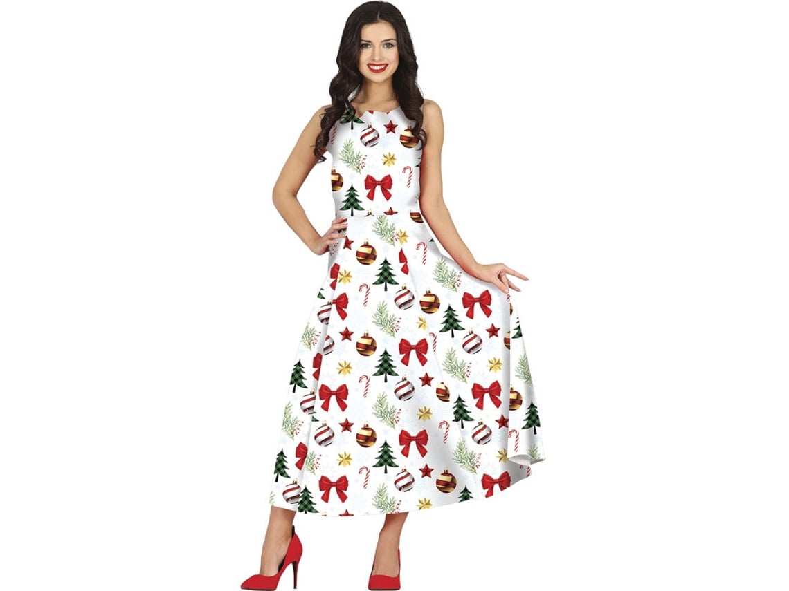 Fato de Mulher GUIRMA Vestido Branco Longo De Natal (M = 38/40) | Worten.pt