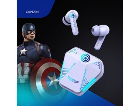 Auriculares Bluetooth True Wireless SENLIN para Gaming Marvel com Baixa Latência e Tela Digital com Iluminação