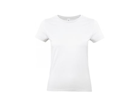 T-shirt para Mulher B&C (XS - Algodão - Branco)