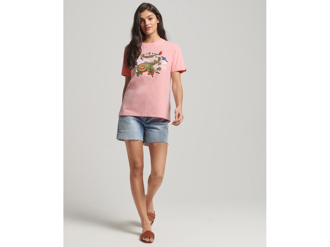 Superdry T-shirt Vintage Narrative Logo T-shirt cinzenta