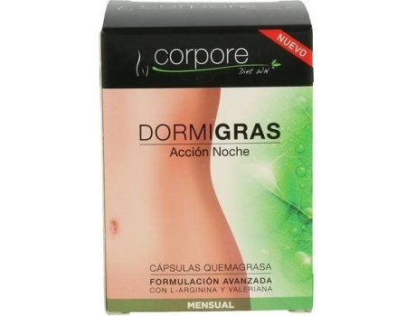 Suplemento Alimentar CORPORE DIET Dormigras Ação Noite (60 cápsulas de 490mg)