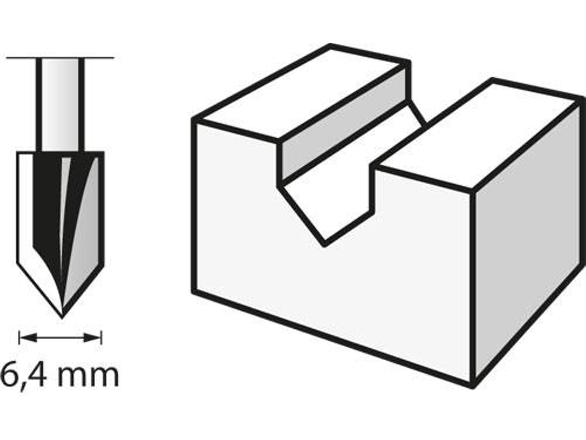 Fresa (HSS) 6,4 mm Fresar