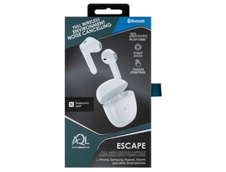 Auriculares Bluetooth True Wireless  BTESCAPE (In Ear - Branco)